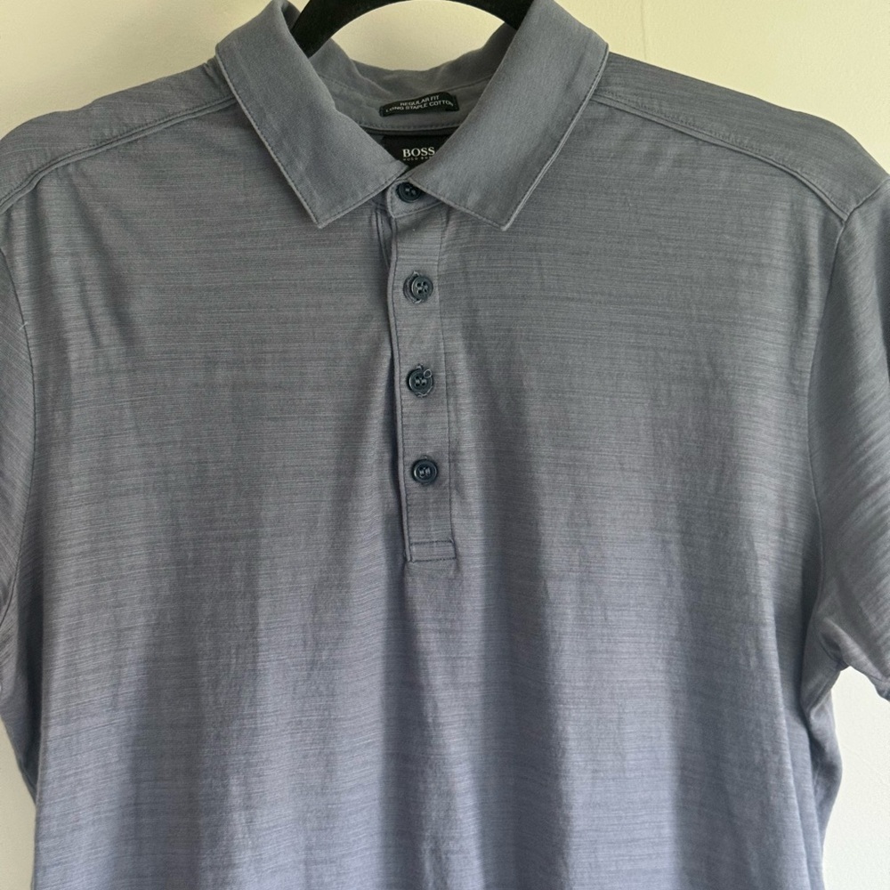 BOSS Men's Gray Polo Shirt